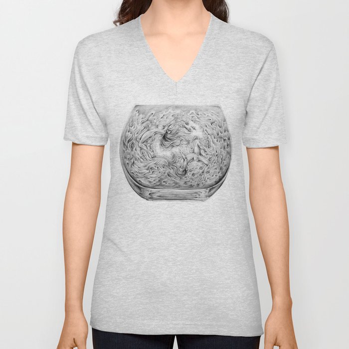 Two Lost Souls Swimming In A Fish Bowl V Neck T Shirt