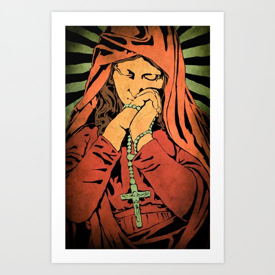 Virgin Mary (In color) Art Print