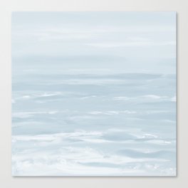 Coastal Waves 15 - Abstract Modern - Light Blue Canvas Print