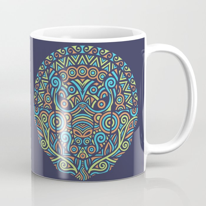 Mythic Alpaca Blue and Green Coffee Mug