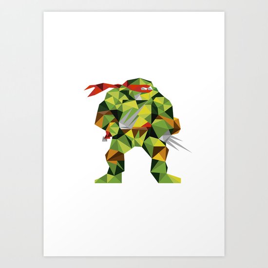 Twin Sai Turtle Art Print