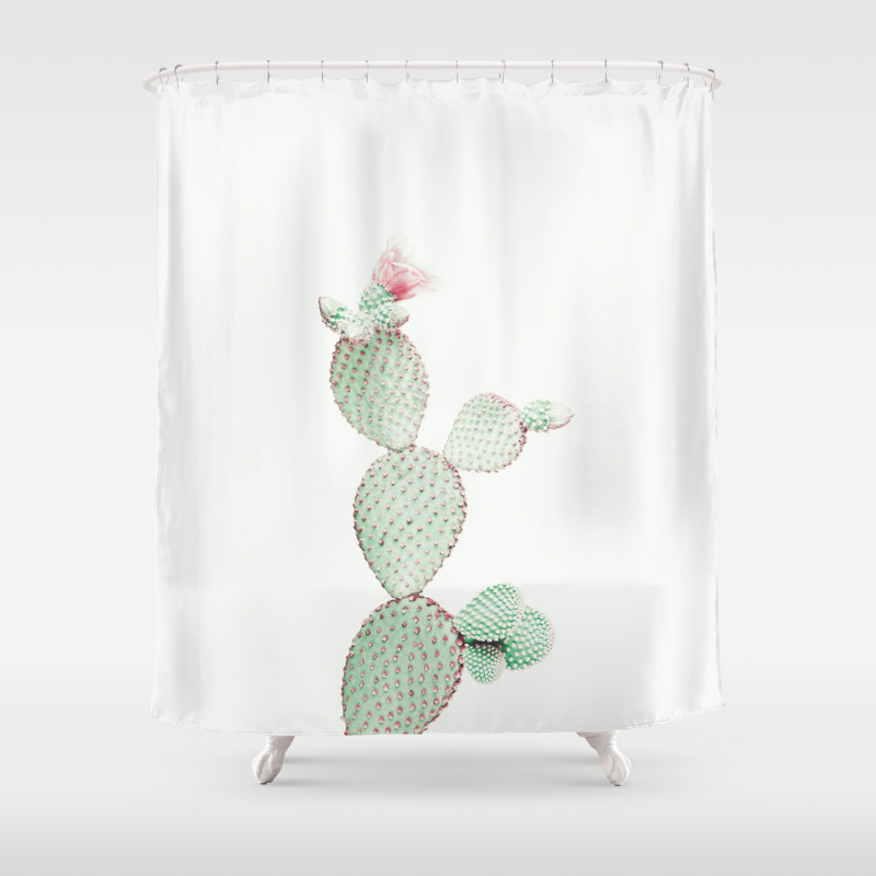 Cactus Neutral Shower Curtain By Taiprints Society6
