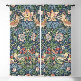 Strawberry Thief - Vintage William Morris Bird Pattern Blackout Curtain