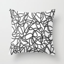 Abstract pattern - gray Throw Pillow