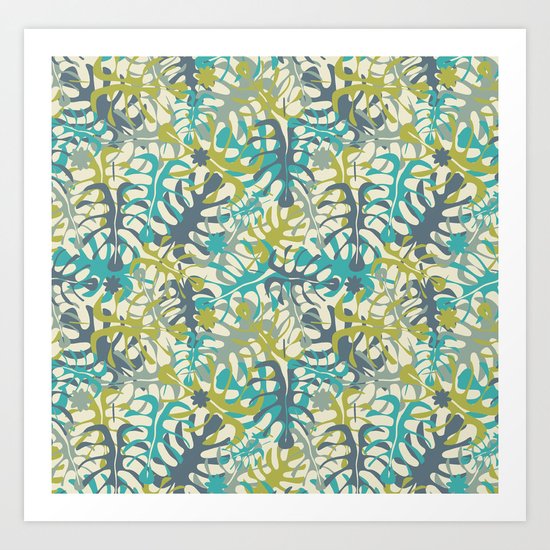 Tropical leaves Art Print