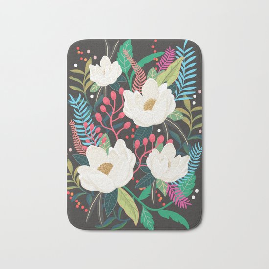 The Garden of Alice, flower, floral, blossom art print Bath Mat