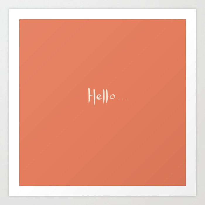 Hello Art Print