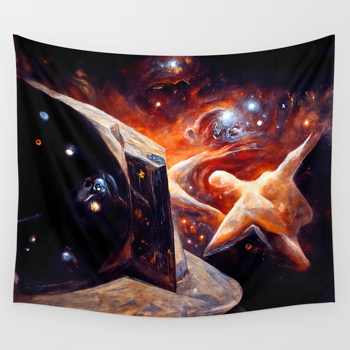 Exploring the fourth dimension Wall Tapestry