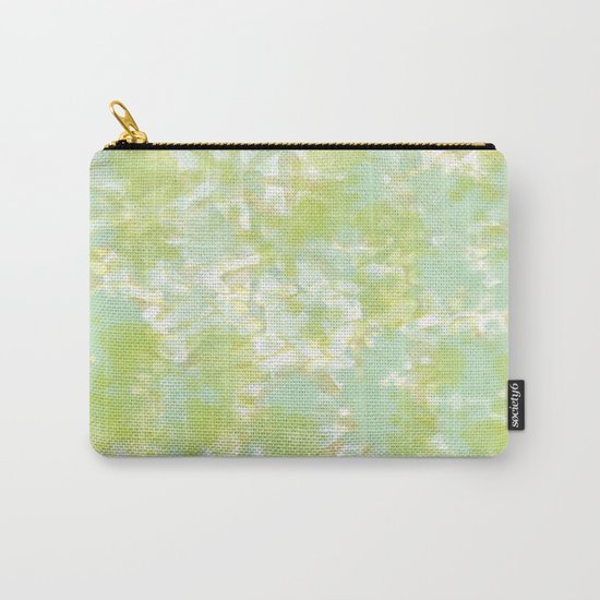 Golden Green Watercolor Abstract Carry-All Pouch