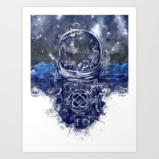 galaxy landscape Art Print