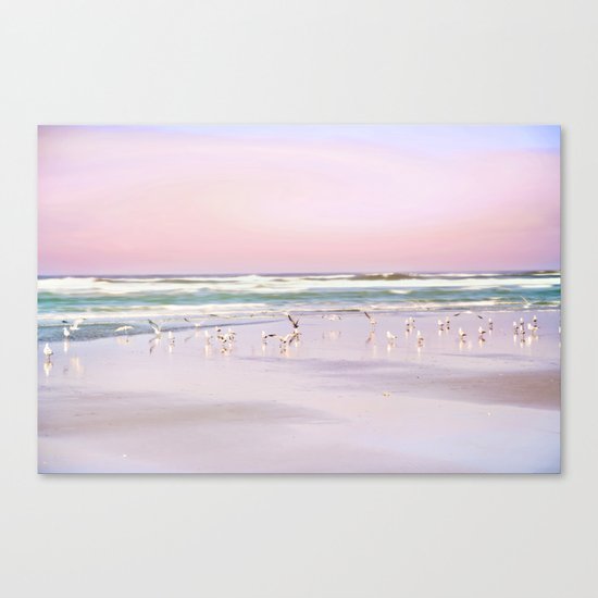pastel beach Canvas Print
