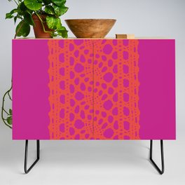 Lace in orange and pink Credenza