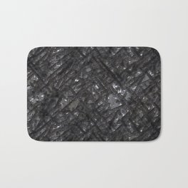 Scarred Iron Wall Bath Mat | Scarred, Metal, Strong, Seamless, Gouged, Texture, Stainless, Industrial, Grunge, Rough 
