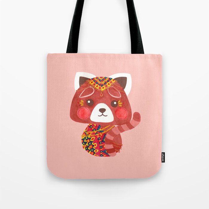 Jessica The Cute Red Panda Tote Bag