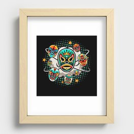 Lucha Libre Mask Mexico Wrestling Recessed Framed Print