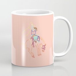 Pink Neon Cowboy Rodeo Coffee Mug