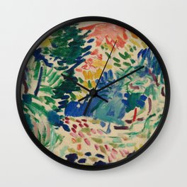 Landscape at Collioure - Henri Matisse - Exhibition Poster Wall Clock | Exposition, Picasso, Artdeco, Museum, Painter, Exhibition, Graphicdesign, Moma, French, Modernart 
