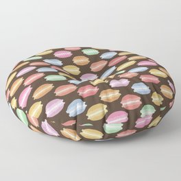 Macaron Menagerie (brown background) Floor Pillow