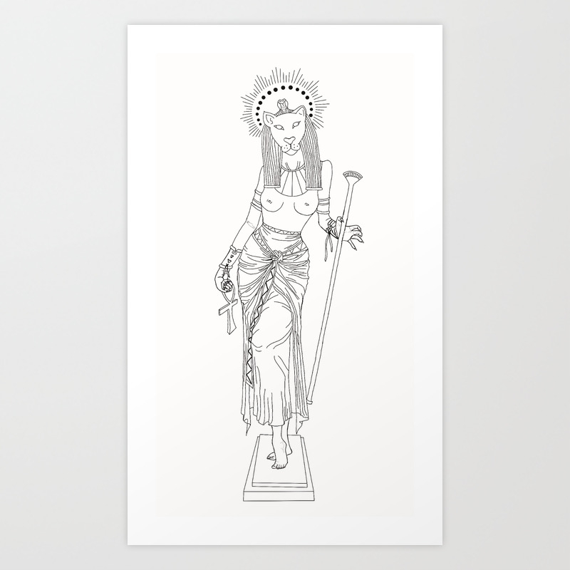 Sekhmet Goddess Art Print by Anya | Society6