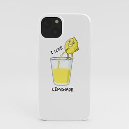 I love Lemonade shirt funny lemon peeing in glass iPhone Case