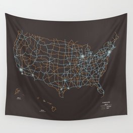 US Highways Wall Tapestry