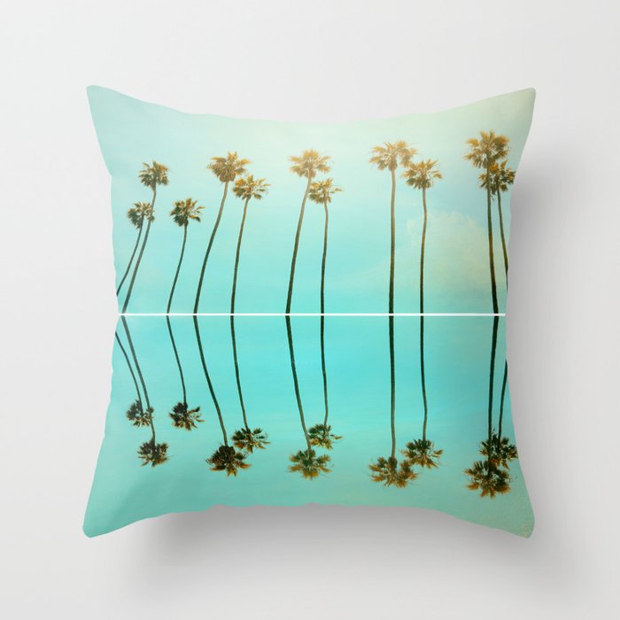 Palm Reflections Throw Pillow