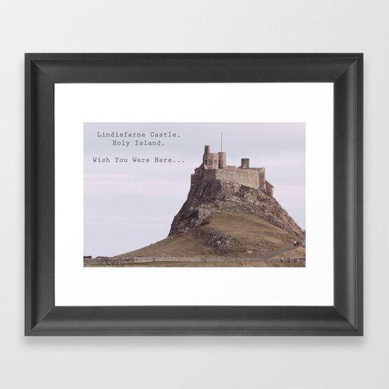 postcard from lindisfarne castle... Framed Art Print