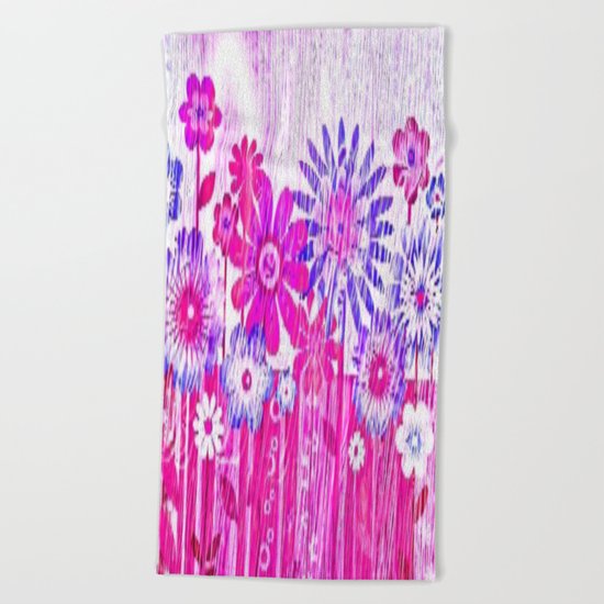 Blossoming Spring Flowers Beach Towel