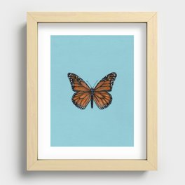 Monarch Butterfly Painting Recessed Framed Print