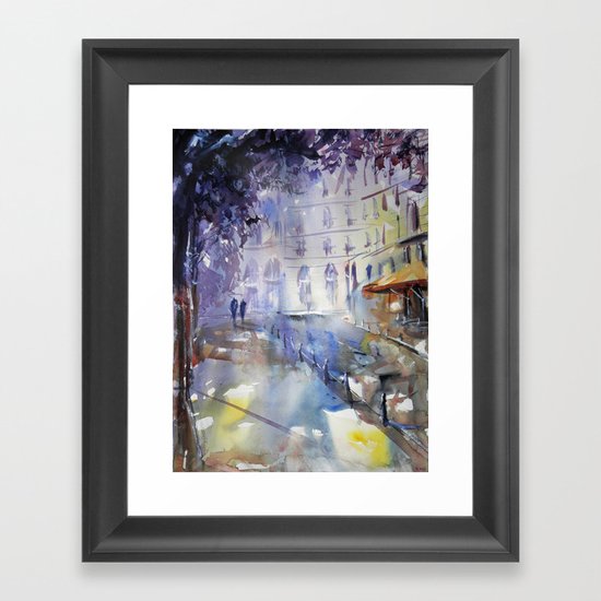 Promenade à l'ombre Framed Art Print