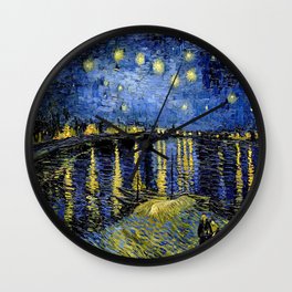 Vincent Van Gogh Starry Night Over the Rhone Wall Clock