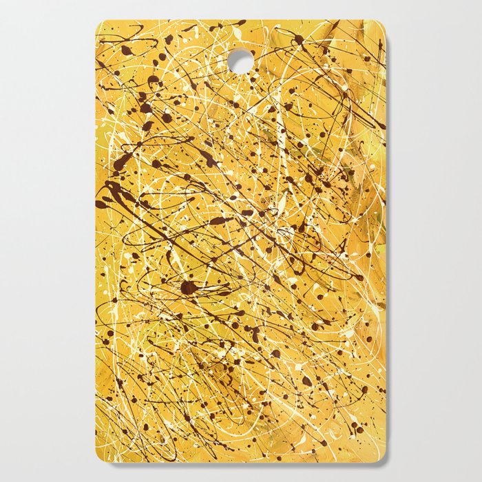 Scattered Yellow Cutting Board