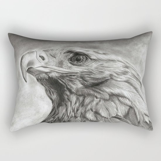 Eagle pencil drawing Rectangular Pillow