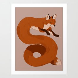 Pipe Fox Art Print
