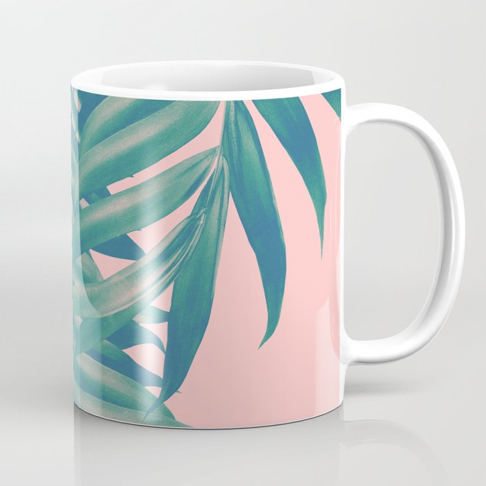 Palm Leaves Blush Summer Vibes #4 #tropical #decor #art #society6 Coffee Mug