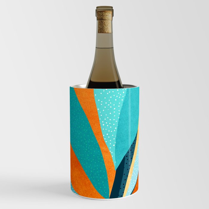 Abstract Tropical Foliage Wine Chiller