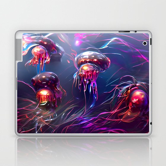 Purple Jellyfish Laptop & iPad Skin