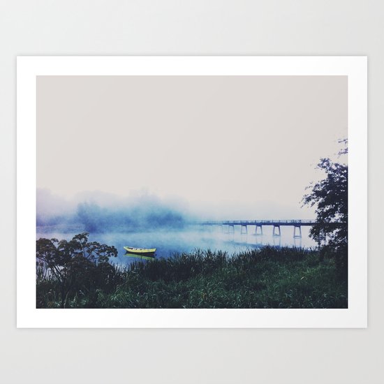 Fog Over the River Shannon Art Print