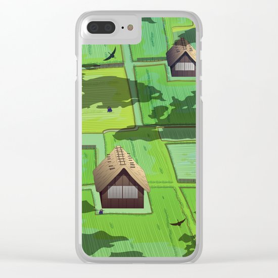 Rice paddy field Clear iPhone Case