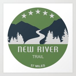 New River Trail Virginia Art Print
