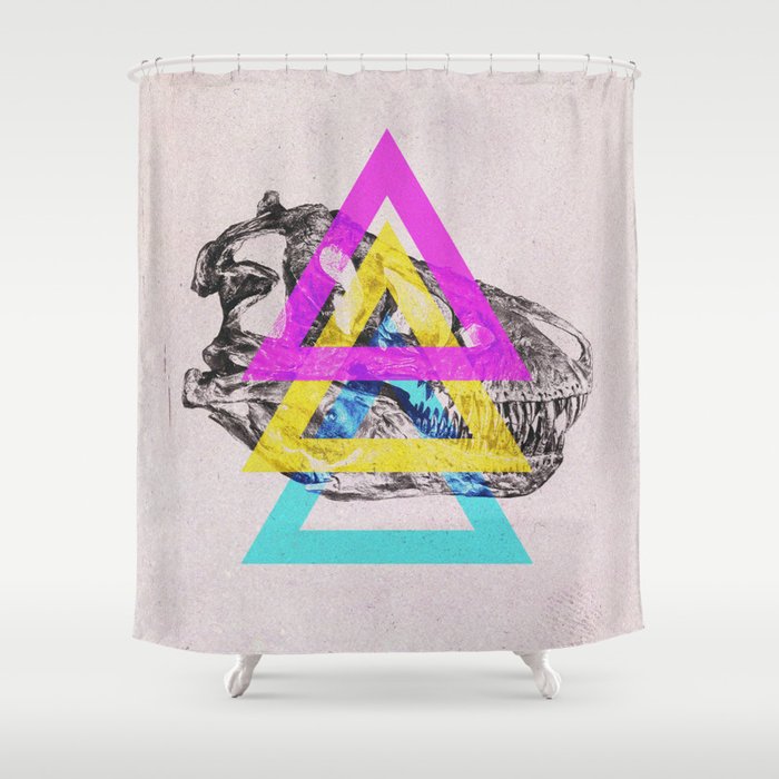 Triangle T-Rex Shower Curtain