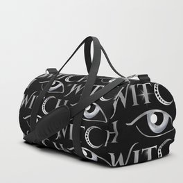 New World Order silver witch eyes with crescent moon	 Duffle Bag
