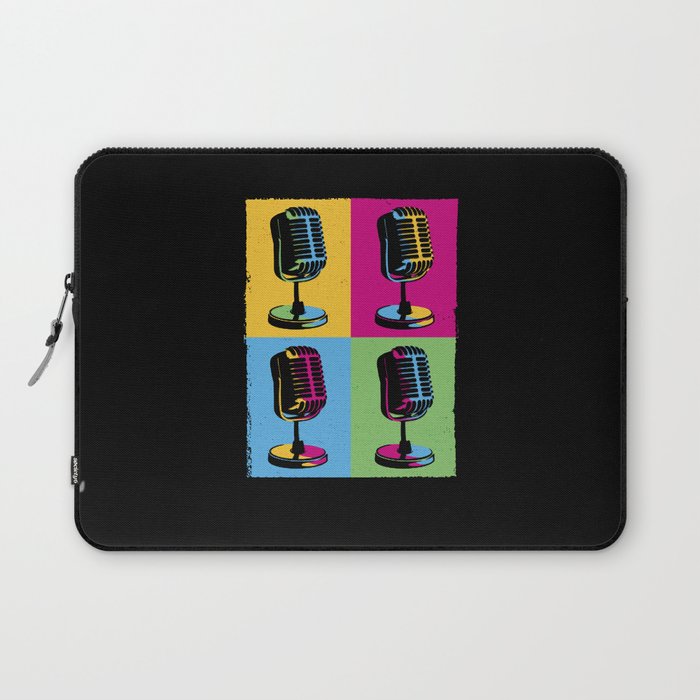 Popart Microphone Music Lover Laptop Sleeve