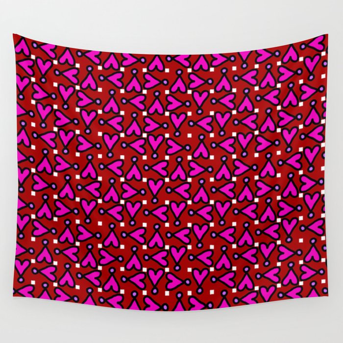 Valentines day heart love print Wall Tapestry