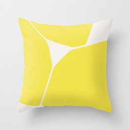 The Betsy Collection Minimalist Modern Floral in Yellow Throw Pillow