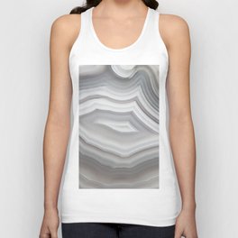 Grey and White Unisex Tank Top