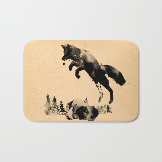 The quick brown fox jumps over the lazy dog Bath Mat