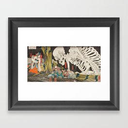 Takiyasha the Witch and the Skeleton Spectre, Utagawa Kuniyoshi, 1844 Framed Art Print