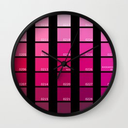 Shades of Pink Pantone Wall Clock | Pantone, Colors, Colour, Colours, Colorchart, Pattern, Graphicdesign, Pantonechart, Shadesofpink, Pink 