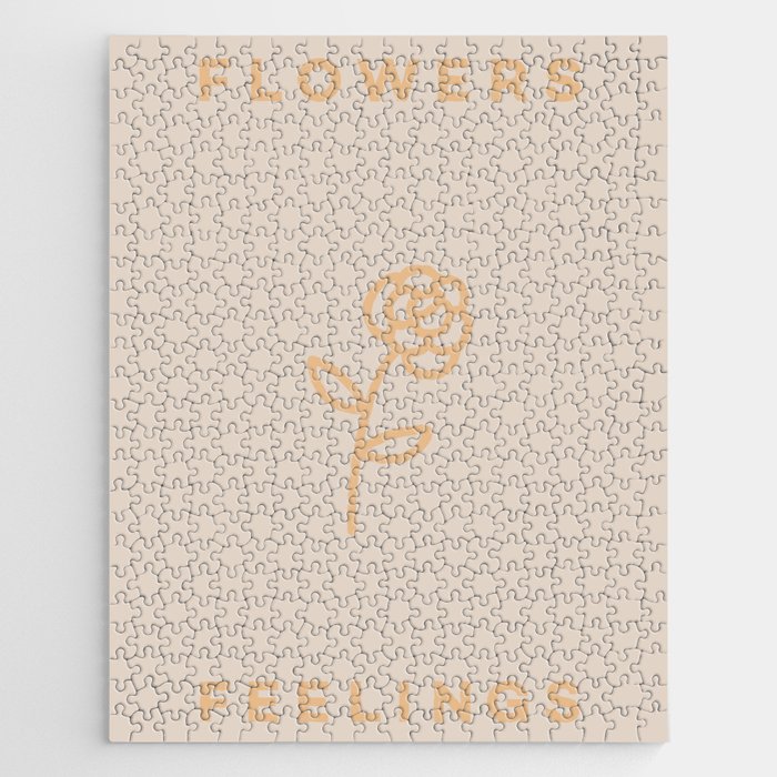 flowers feelings – peach Jigsaw Puzzle